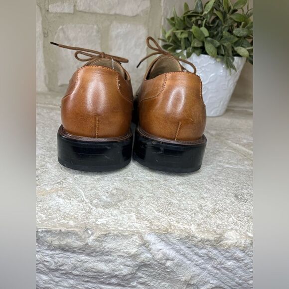 Stacy Adams cognac Derby square toe dress shoes sz 10 main image 7